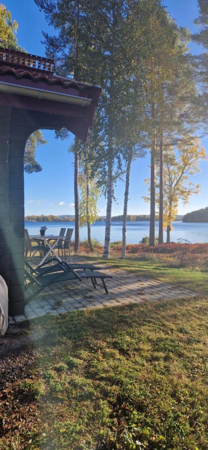 Lakeside Log Cabin Fraemby Udde Falun Kültér fotó